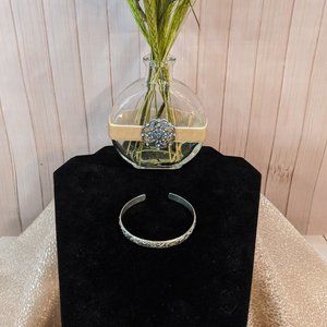 Sterling Silver Scroll Bangle Bracelet